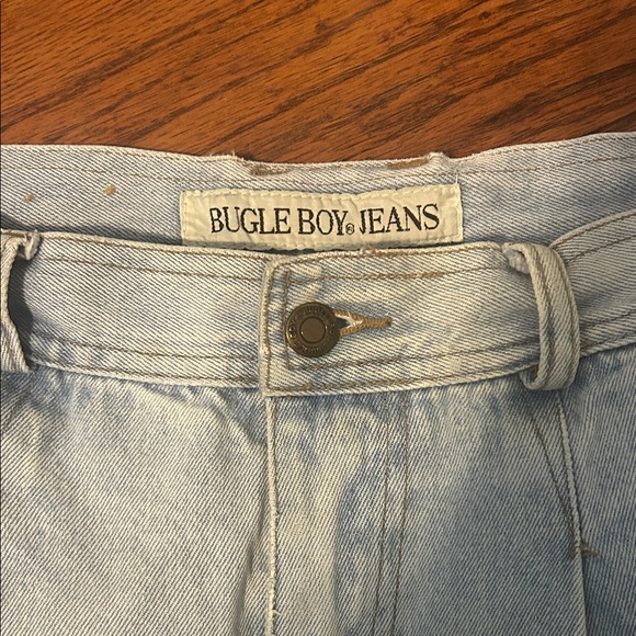 Vgt Bugle Boy Light Denim Cargo Pants. Zipper is there but broke - Picture 4 of 8